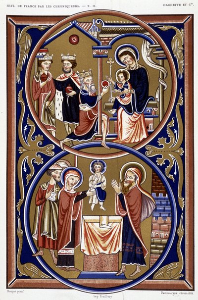 Adoration of the Magi and Presentation at the Temple by French School