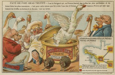 Advertisement for Amieux Freres Pate de Foie Gras by French School