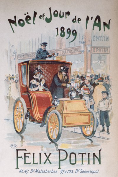Advertisement for Felix Potin, Christmas and New Year 1899 by French School