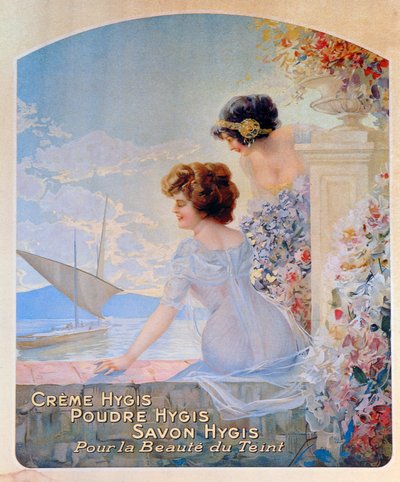 Advertisement for Hygis beauty products for the skin, c.1910 by French School