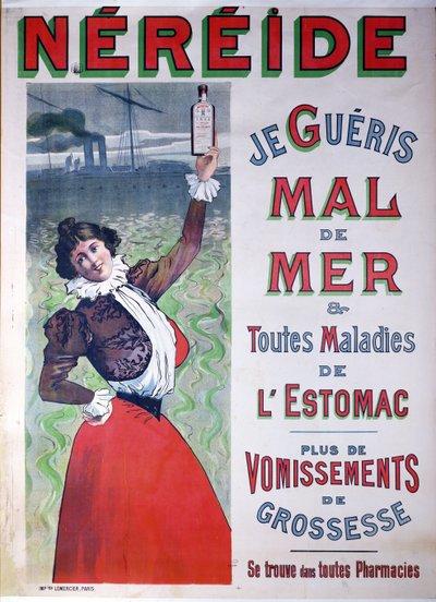 Advertisement for Nereide medicine against seasickness, c.1900 by French School