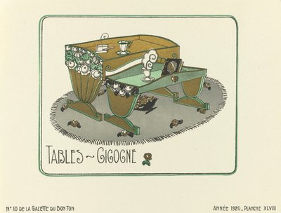 Advertisement for "Tables - Nesting", published 1920 by French School