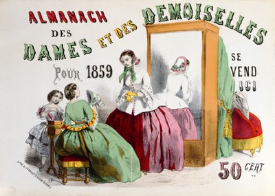 Advertisement for the Almanach des Dames et des Demoiselles engraved by Charles Fernique, published in Paris by French School