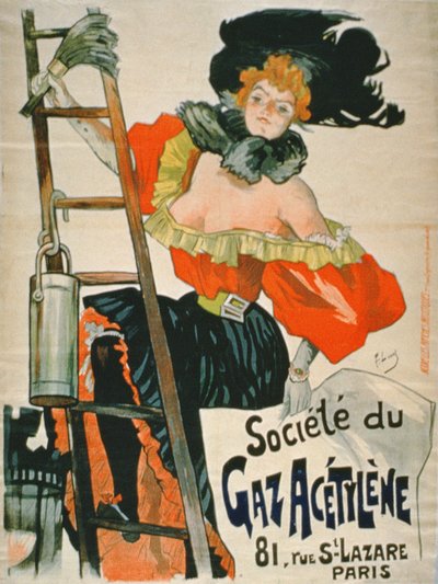 Advertisement for the Societe du Gaz Acetylene, Paris by French School