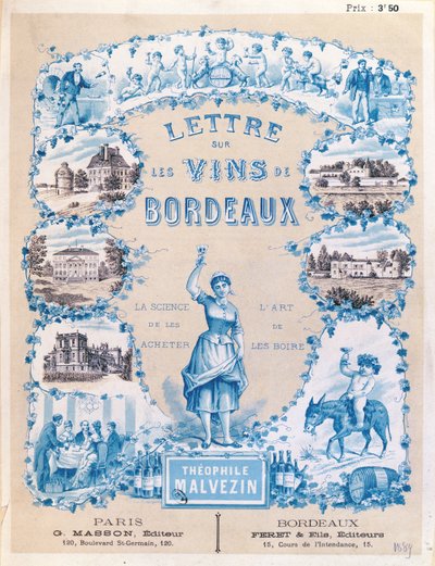 Advertisement promoting the publication of Lettre sur les Vins de Bordeaux by Theophile Malvezin by French School