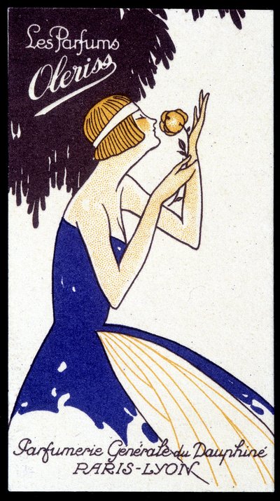 Advertising Card for Oleriss Perfumes from the Perfumerie Générale du Dauphiné by French School