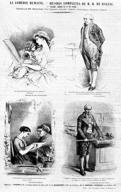 Advertising page for the works of Balzac - in 