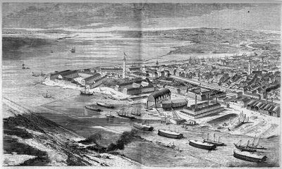 Aerial View of the City and Port of Lorient by French School