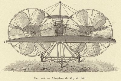 Moy and Shill Aeroplane (engraving) by French School