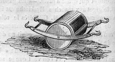 Agricultural machine: a fertilizer distributor presented at the Paris agricultural competition in 1860 - Engraving in 