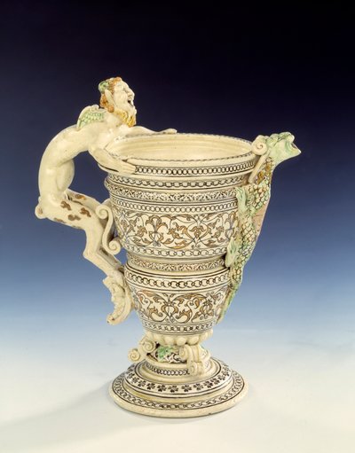 Ewer in Fine Faience of Saint Porchaire by French School