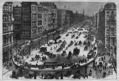 Airline Railways in a City in the United States by French School