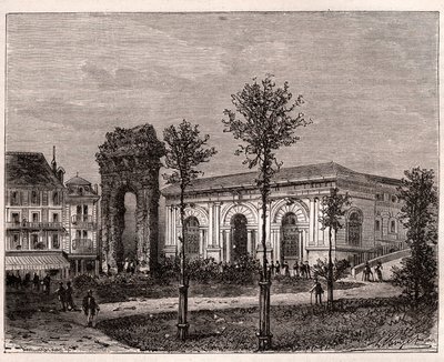 Aix-les-Bains - Savoy - the Roman arch of Campanus - engraving in La France illustree: geography, history, statistical administration by V.A. Malt-Brown. 1884 by French School
