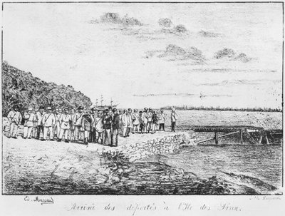 Album of the Isle of Pines, Arrival of the deportees, 1877 by French School