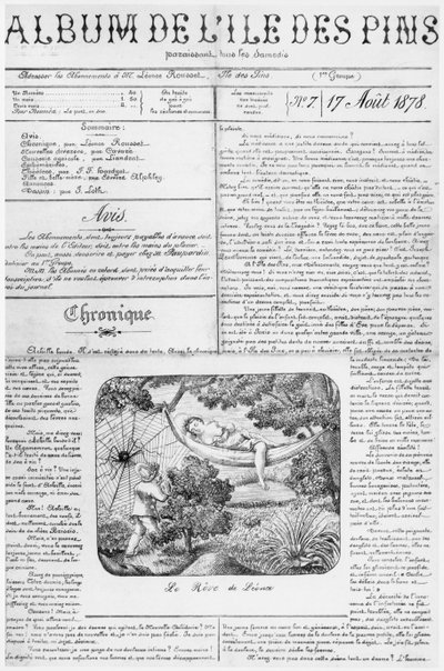 Album of the Isle of Pines, title page, 17th August 1878 by French School