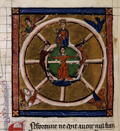Alexander III The Great Sitting on the Wheel of Fortune by French School