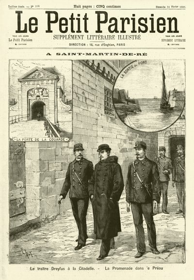 Alfred Dreyfus in prison at Saint-Martin-de-Re, France by French School