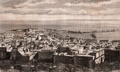 Algiers - Algeria - engraving in 