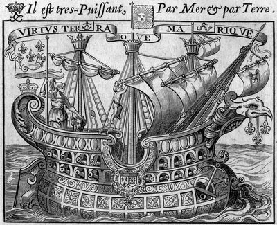 Allegory of French power: The ship of the State by French School