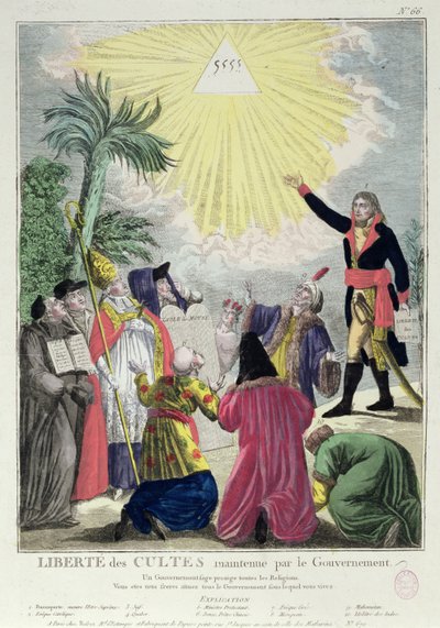 Allegory of the Concordat between Napoleon Bonaparte and Pope Pius VII by French School