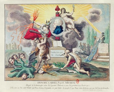 Allegory of the death of Mirabeau by French School
