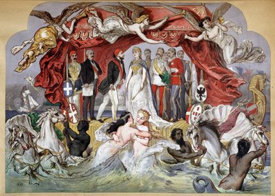 Allegory of the inauguration of the Suez Canal on 17/11/1869 by French School