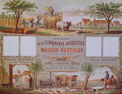 Almanac of the agriculture bookshop La Maison Rustique, c.1860 by French School