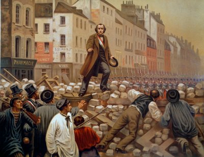 Alphonse Baudin (1811-1851) on the barricade of the Faubourg Saint Antoine on 3/12/1851 during the Coup d
