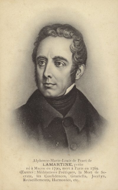Alphonse de Lamartine, French Writer, Poet and Politician by French School