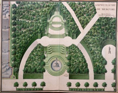 Amphitheatre of Mercury, from Gardens of Marly by French School