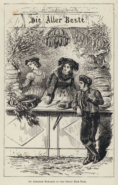 An Alsatian Baraque at the Great Ham Fair by French School