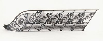 An Art Deco Staircase Balustrade Designed by Delion by French School