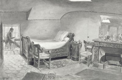 An Attic Interior of an Artist in Paris, c.1830 by French School