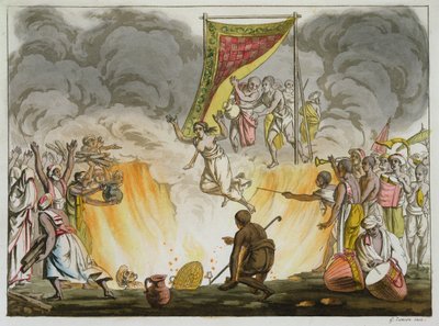 An Indian Widow Burns to Death with her Husband