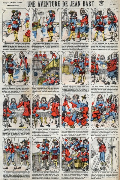 An Adventure by Jean Bart (1650-1702), French Privateer. Epinal imaging from the end of the 19th century. by French School