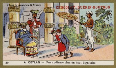 An audience with a high dignitary, Ceylon by French School