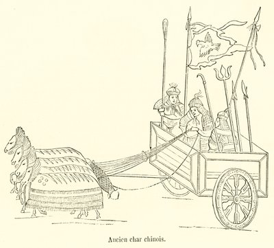 Ancient Chinese chariot by French School