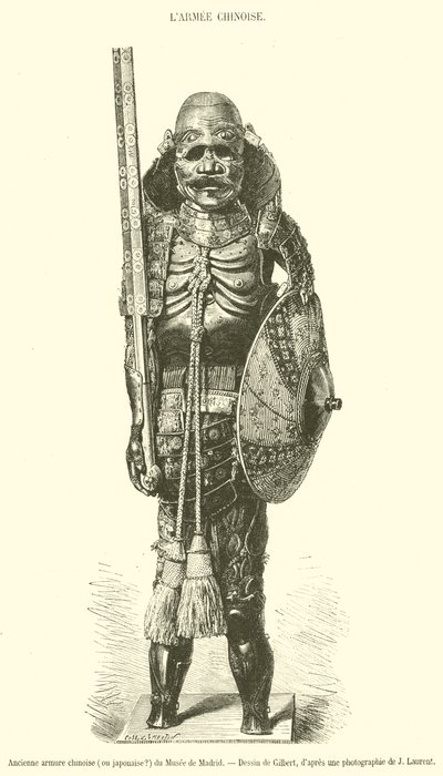 Ancient Chinese or Japanese Armor? from the Museum of Madrid (engraving) by French School
