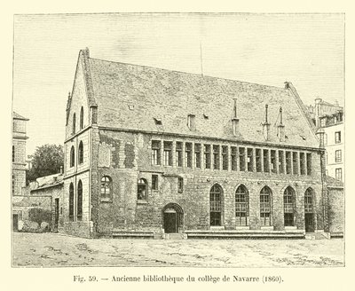 Former Library of the College of Navarre, 1860 by French School