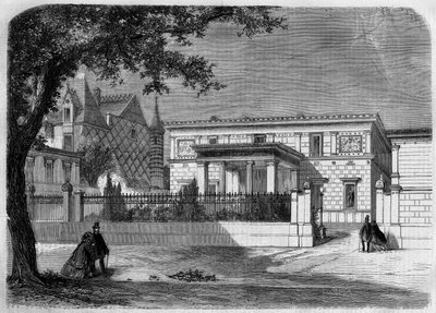 Ancient Architecture: View of the Facade of the Pompeian House of Prince Napoleon by French School