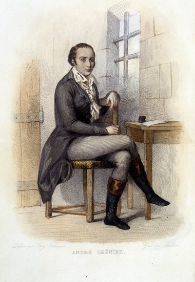 Andre Chenier (1762-1794), French poet, a la Concierge - in "Le Plutarque francais", Ed. Mennechet by French School