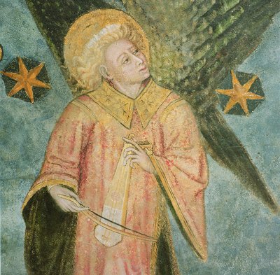 Angel musician playing a gigue (detail) by French School