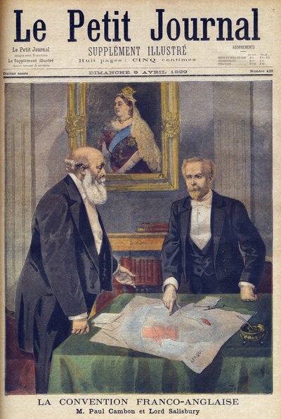 Anglo-French Convention signed in London by Paul Cambon and Lord Salisbury by French School