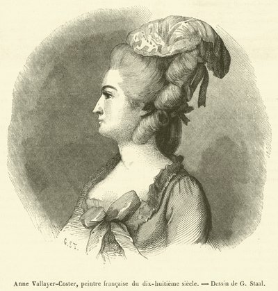 Anne Vallayer-Coster, French painter of the eighteenth century (engraving) by French School