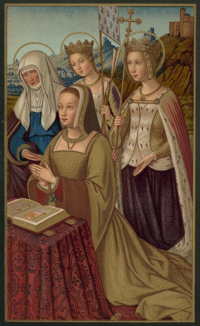 Anne of Brittany, Queen of France, Surrounded by her Patron Saints by French School