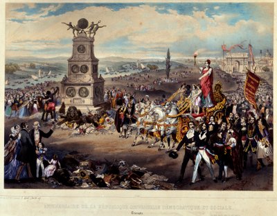 Anniversary of the Democratic and Social Republic: Triomphe de La Republique by French School