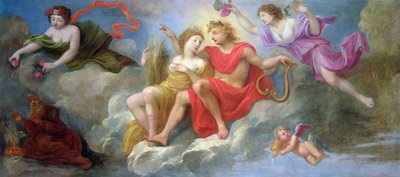 Apollo and the Seasons, from the ceiling of the Hotel Colbert de Villacerf by French School