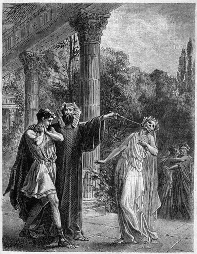 Apollonius to Corinth. In Histoire de la magic du Monde supernaturel et de la Fatalite a travers les temps et les peuples, Furne Jouvet et et Cie editeurs (1869). by French School