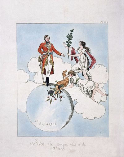 Apotheosis of Napoleon Bonaparte during the coup d