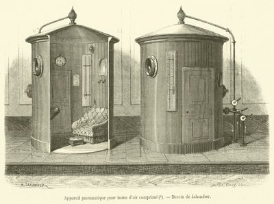 Pneumatic Apparatus for Compressed Air Baths (engraving) by French School